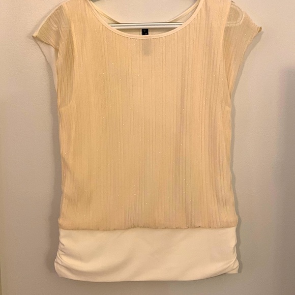 Ivory Capped Sleeves Blouse - Picture 1 of 7
